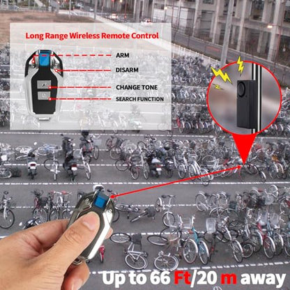 Alarma inalámbrica para bicicleta con control remoto, alarma