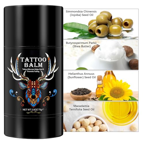 Tattoo Aftercare Butter Balm, 2.6 oz, Old & New Tattoo Moist