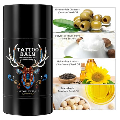 Tattoo Aftercare Butter Balm, 2.6 oz, Old & New Tattoo Moist