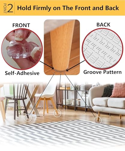 Almohadillas antideslizantes para muebles, 12 piezas transpa