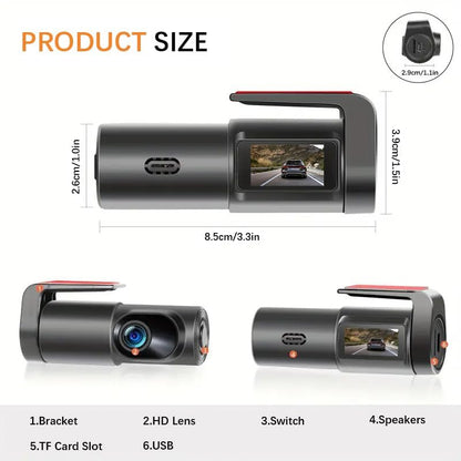 Cámara de tablero 1080P WiFi para automóvil, cámara frontal