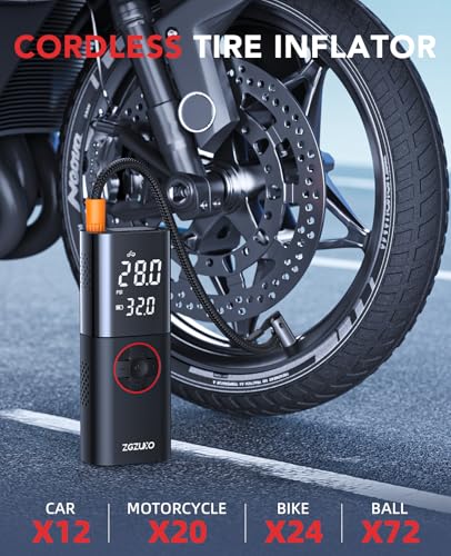 Tire Inflator Portable Air Compressor, 150PSI Rechargeable A