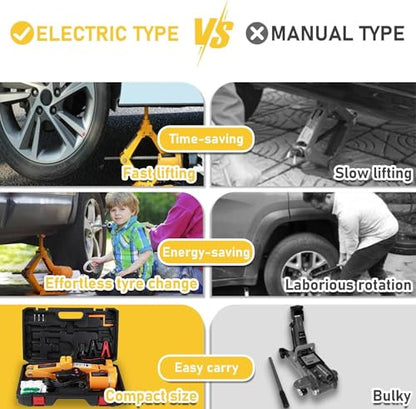 ROGTZ Gato eléctrico de tijera para automóvil de 3 toneladas