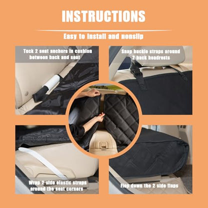 Funda de asiento de coche para perro, protector de asiento t
