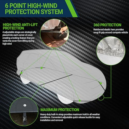 Funda para automóvil, de fibra de carbono, de lujo, protecci