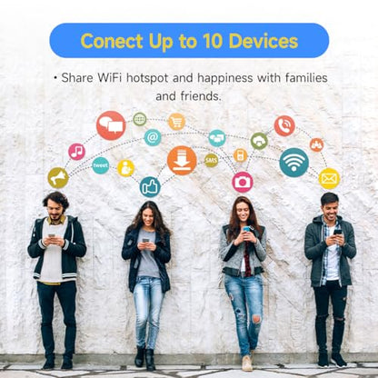 FREEBOT Hotspot móvil 4G LTE con pantalla táctil, enrutador
