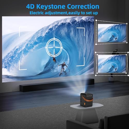 [Foco eléctrico] Mini proyector con WiFi 5G y Bluetooth, pro
