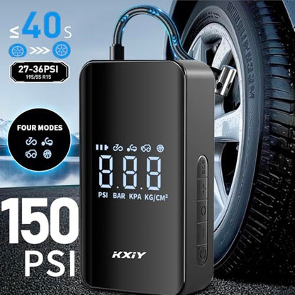 Inflador de neumáticos portátil de 150 PSI, compresor de air