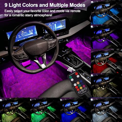 PIFOOG Luces interiores de coche LED inalámbricas RGB coches
