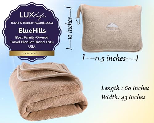 BlueHills - Cobija de viaje compacta, T005, L