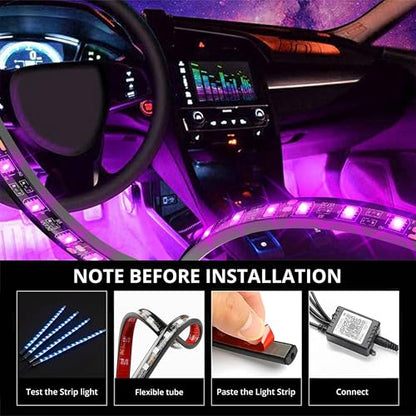 Luces LED inteligentes para automóvil, luces interiores inte