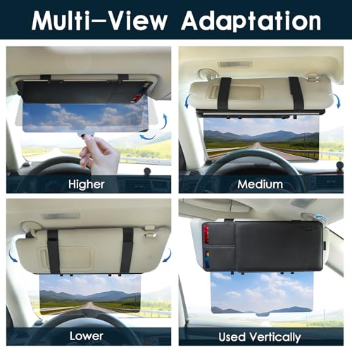 Extensor de visera solar para automóvil con soporte de regis