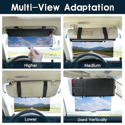 Extensor de visera solar para automóvil con soporte de regis