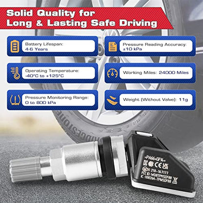 Autel Sensor TPMS MX de 315 Mhz/433 Mhz 2 en 1, sensor de ne