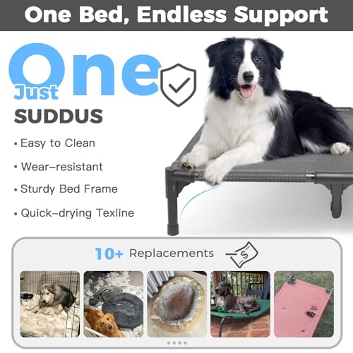 suddus Cama elevada para perros impermeable al aire libre, c