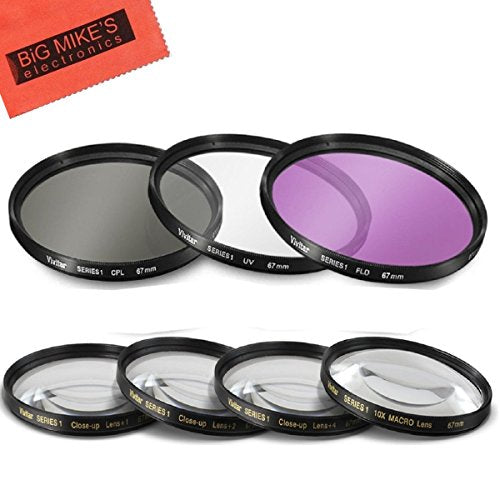 Juego de filtros de 2.638 in 7 piezas para Nikon D5600, D750