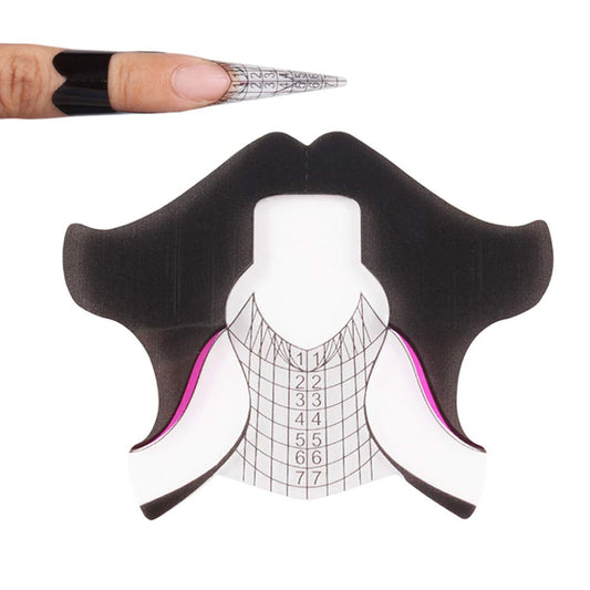 Yigo 100 unids/rollo de calcomanías de forma de uñas, guía d
