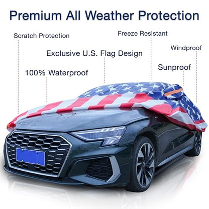 Joon - Funda impermeable para automóvil con bandera de Estad