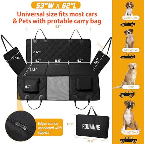 Extensor de asiento trasero para perros, para espacios grand