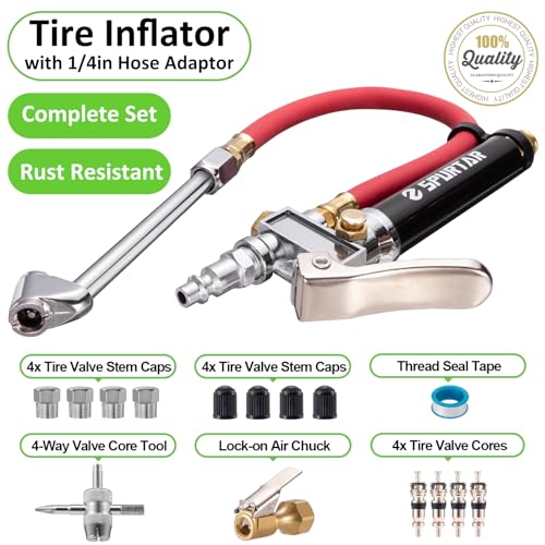 Spurtar 10-120 PSI Inflador de neumáticos, alta resistencia,