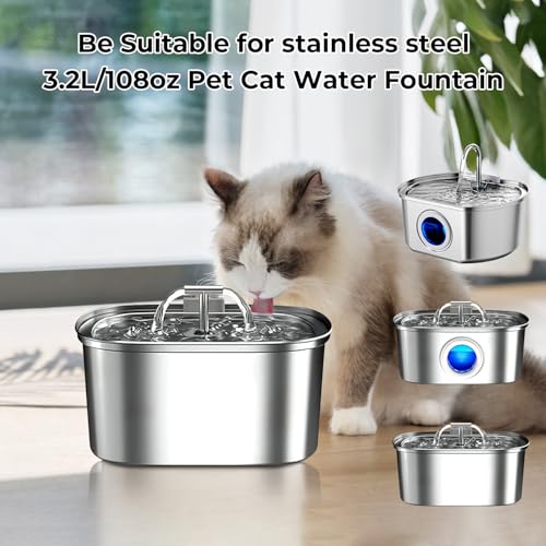 12 Pack Cat Water Fountain Filters with 12 Pack Pre-Filter S