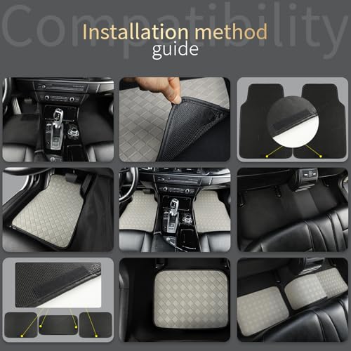 Auto Newer Juego completo de tapetes impermeables de piel si
