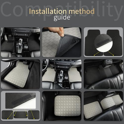 Auto Newer Juego completo de tapetes impermeables de piel si
