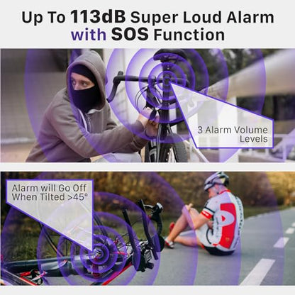 Fosmon Alarma de bicicleta de 113 db con control remoto (paq