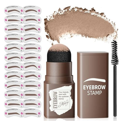 Kit de plantillas de sellos para cejas, cejas de larga durac
