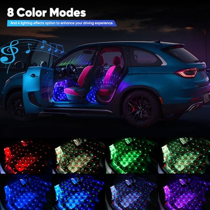 Luces interiores LED para automóvil, iluminación ambiental R