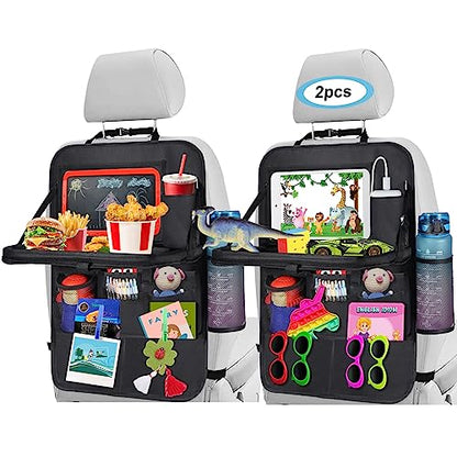 Car Back Seat Organizer, Storage Organizer with Foldable Tab