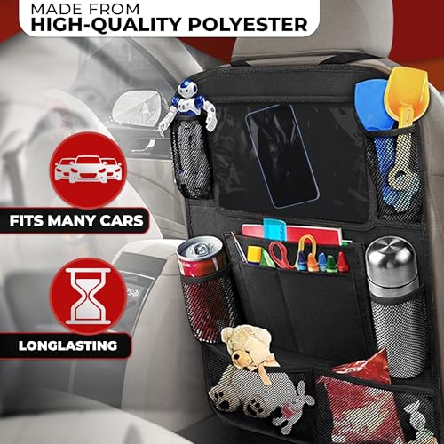 Organizador de asiento trasero de automóvil de 2 piezas, org