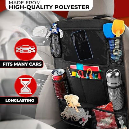Organizador de asiento trasero de automóvil de 2 piezas, org