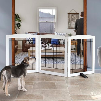 ZJSF Valla independiente para perros en interiores, puerta p