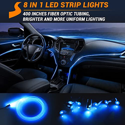 Tira de luces LED para interiores de automóvil de 400 pulgad