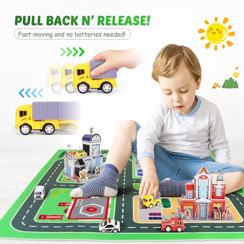 Juego de juguetes de auto para niños pequeños a partir de 3