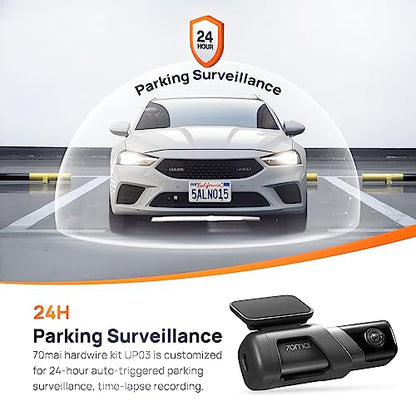 70mai 2.7K 1944P Dash Cam M500, eMMC 128GB de almacenamiento