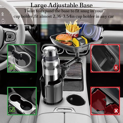 Bandeja portavasos, expansor de portavasos para automóvil, b