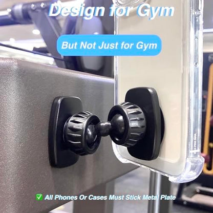 Soporte magnético doble para teléfono para gimnasio, junta d