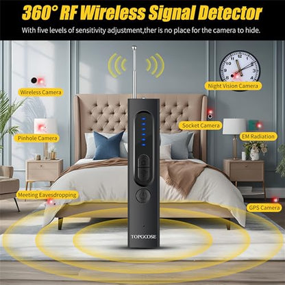 TOPGOOSE Detectores de cámara oculta, Detector de señal RF,