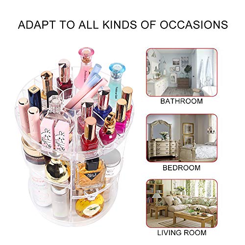 Organizador de maquillaje giratorio de 360 grados, carrusel