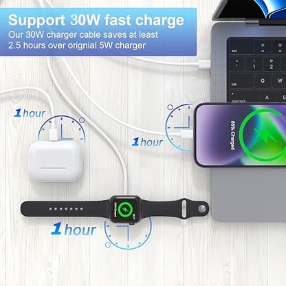 Apple Watch Cargador USB C con enchufe de pared rápido PD de