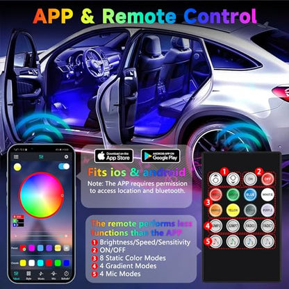 Luz LED para interior de automóvil, luz para debajo del tabl