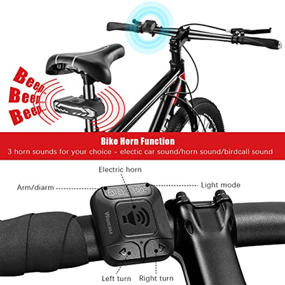 WSDCAM Luz inteligente para bicicleta con señales de giro, l