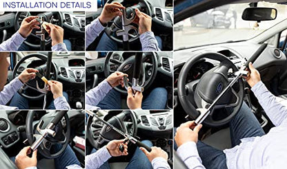 Zento - Cerradura universal para volante, bloqueo seguro ant