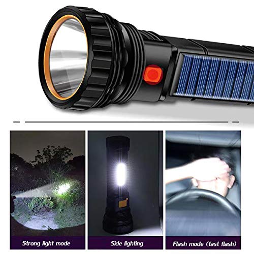 Linterna LED solar / recargable multifunción de 1000 lúmenes