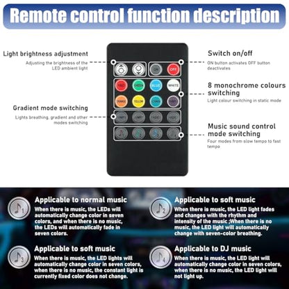 Luces interiores LED para automóvil, RGB 48 LED automotriz t