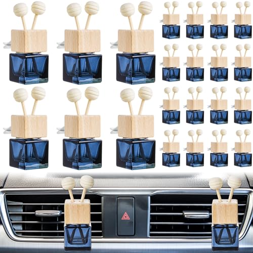 Zubebe 20 botellas de vidrio para ambientador de coche de 0.