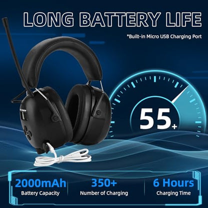 ZOHAN EM042 AM/FM Radio Headphone with Digital Display,Ear P