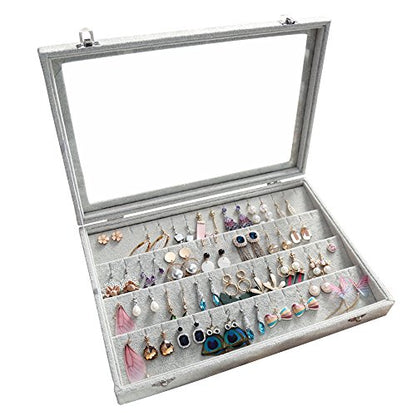 Wuligirl - Joyero organizador de terciopelo para aretes, col